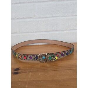 Gucci Kids' GG Supreme Star Print Belt Size L 6-8 Years 24"-27"